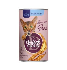 Вологий корм для кішок Delickcious Напій з океанічною рибою 140 г (4820269141537)