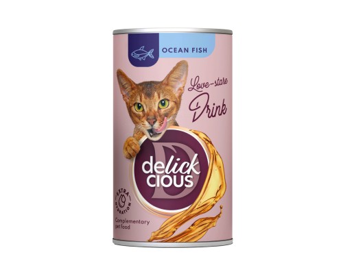 Вологий корм для кішок Delickcious Напій з океанічною рибою 140 г (4820269141537) Вологий корм для кішок Delickcious Напій з океанічною рибою 140 г (4820269141537)
