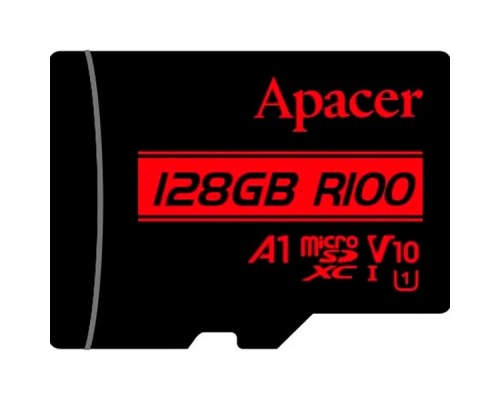 Карта пам'яті Apacer 128GB microSD class 10 UHS-I V10 A1 (AP128GMCSX10UB-RA)
