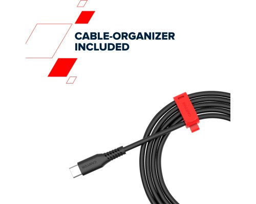 Дата кабель USB-C to USB-C 1.2m CC60SC 60W White Canyon (CNS-CC60SC12W)