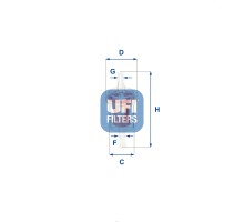 Фільтр паливний UFI 31.027.00