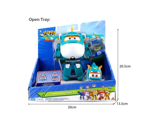 Трансформер Super Wings Transforming Тіно і улюбленець (Tino & Pet) (EU770447)