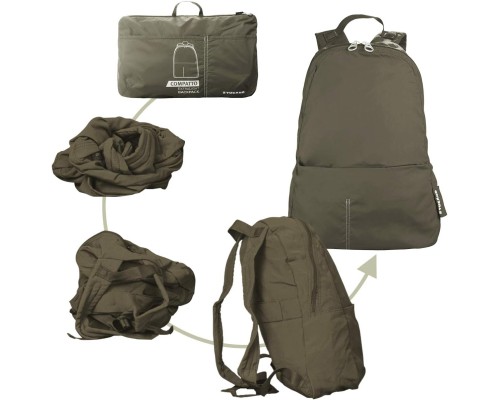 Рюкзак туристичний Tucano Compatto Eco XL темно зелений (BPCOBK-ECO-VM)