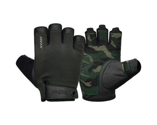 Рукавички для фітнесу RDX T2 Half Army Green Plus L (WGA-T2HA-L+)