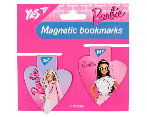 Закладки для книг Yes магнітні Barbie heart, 2шт (708110)
