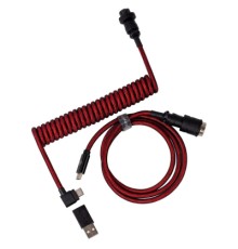 Дата кабель USB 2.0 AM to USB-C 1.08m Premium Coiled Aviator Angled red Keychron (CAB4_KEYCHRON)