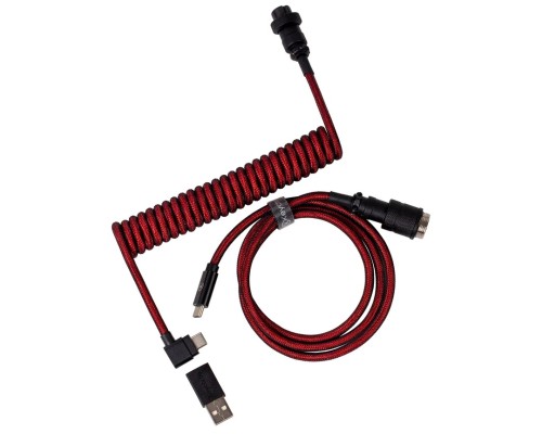 Дата кабель USB 2.0 AM to USB-C 1.08m Premium Coiled Aviator Angled red Keychron (CAB4_KEYCHRON)
