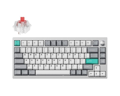 Клавіатура Lemokey P1 Pro Super Red RGB Wireless/Bluetooth/USB Space Silver (P1P-X1-UA)