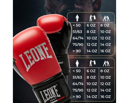 Боксерські рукавички Leone GN383 Thunder Red 10 унцій (GN383_Red_10oz)
