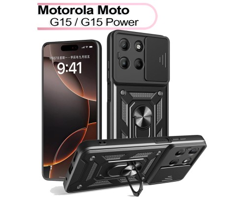 Чохол до мобільного телефона BeCover Military Motorola Moto G15 / G15 Power Black (713530)
