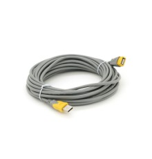 Дата кабель USB 2.0 AM/AF 10.0m UF-104 grey yellow VEGGIEG (YT-AM/AF-UF-104)
