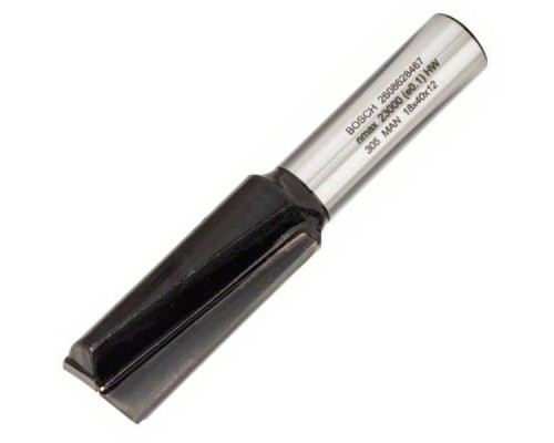 Фреза Bosch Professional пазова з двома лезами, Std, S12, D18, L40 (2.608.628.467)