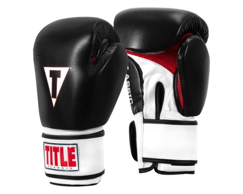 Боксерські рукавички Title Classic Leather 2.0 Black/White/Red M 12 oz (CSBGL2 M BK/WH/RD)