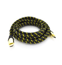 Кабель мультимедійний HDMI M to HDMI M 3.0m V2.1 8K60Hz 4K120Hz black/gold Ritar (YT-HDMI(M)/(M)V2.1-3.0m/19949)