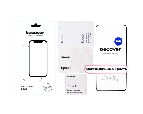 Скло захисне BeCover 10D Motorola Moto G86 Black (713743)