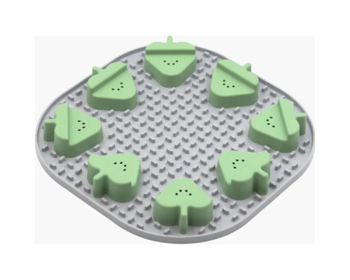 Універсальний посуд для тварин Fiboo Snoopy + fibnoose килимок для злизування ласощів і їжі з елементами гри, світло-сірий (FIB0259)