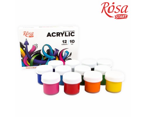 Акрилові фарби Rosa START Graffiti 12 x10мл (4823098531074)