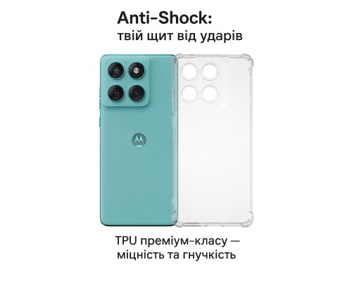 Чохол до мобільного телефона BeCover Anti-Shock Motorola Edge 60 Clear (713804)
