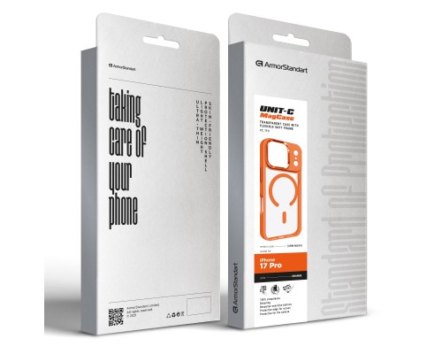 Чохол до мобільного телефона Armorstandart Unit-C MagCase Apple iPhone 17 Pro Orange (ARM86624)