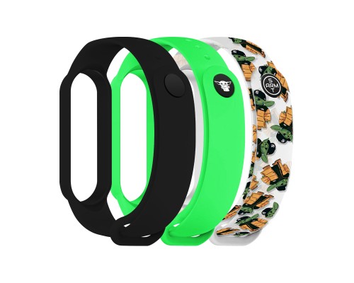Ремінець до фітнес браслета Armorstandart комплект 3шт Xiaomi Mi Band 7/6/5 This-is-the-Way BY (ARM77047)