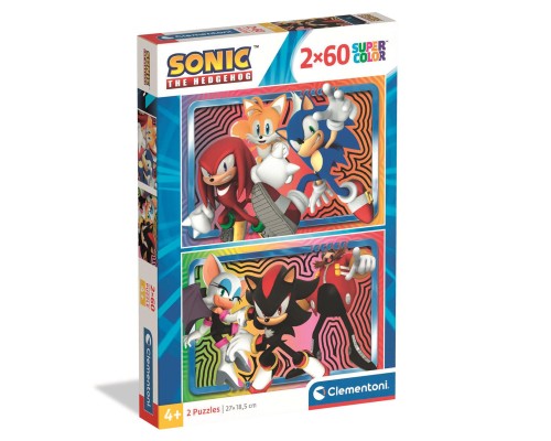 Пазл Clementoni 2 в 1 Sonic, 2 по 60 елементів (24821)