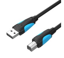 Дата кабель USB2.0 A Male to B Male Print Cable 1M Black VENTION (VAS-A16-B100)