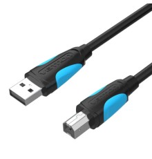 Дата кабель USB2.0 A Male to B Male Print Cable 1M Black VENTION (VAS-A16-B100)