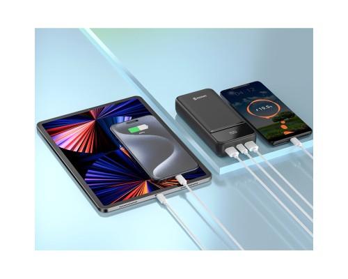 Батарея універсальна SWISSTEN 20000mAh POWER LINE II 22.5W PD QC Black (8595217490628)