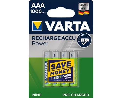 Акумулятор Varta AAA Rechargeable Accu 1000mAh * 4 (05703301404) 