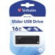 USB флеш накопичувач Verbatim 16GB Slider Black USB 2.0 (98696) 