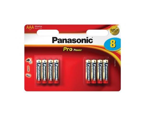 Батарейка Panasonic AAA LR03 PRO POWER * 8 (LR03XEG/8BW)