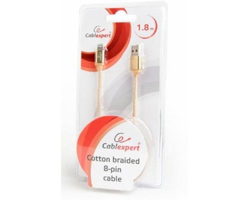 Дата кабель USB 2.0 AM to Lightning 1.8m Cablexpert (CCB-mUSB2B-AMLM-6-G)