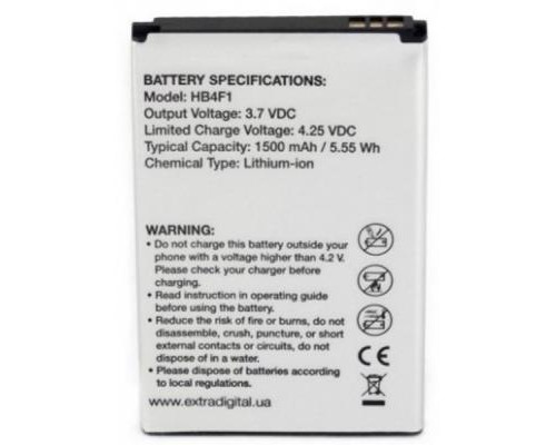 Акумуляторна батарея Extradigital Huawei HB4F1 1500 mAh (BMH6434) 