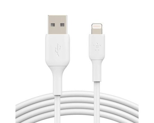 Дата кабель USB 2.0 AM to Lightning 2.0m PVC white Belkin (CAA001BT2MWH)