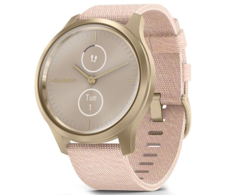 Смарт-годинник Garmin vivomove Style, S/E EU, Light Gold, Blush Pink, Nylon (010-02240-22)
