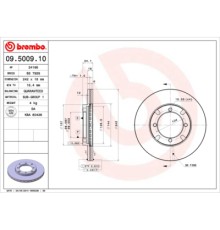 Гальмівний диск Brembo 09.5009.10