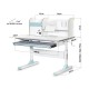 Парта Mealux Edmonton Multicolor BL з полицею (BD-610 W/МС + BL с полкой)