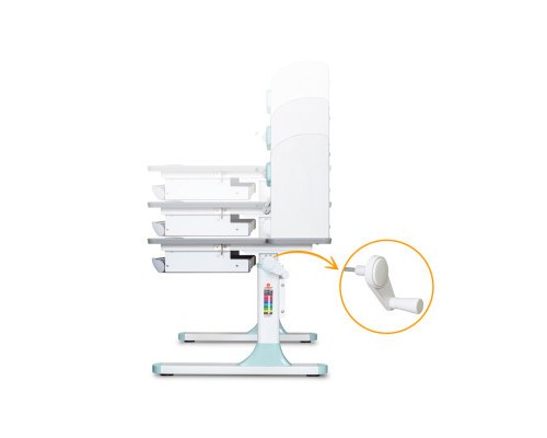 Парта Mealux Edmonton Multicolor BL з полицею (BD-610 W/МС + BL с полкой)
