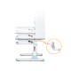 Парта Mealux Edmonton Multicolor BL з полицею (BD-610 W/МС + BL с полкой)