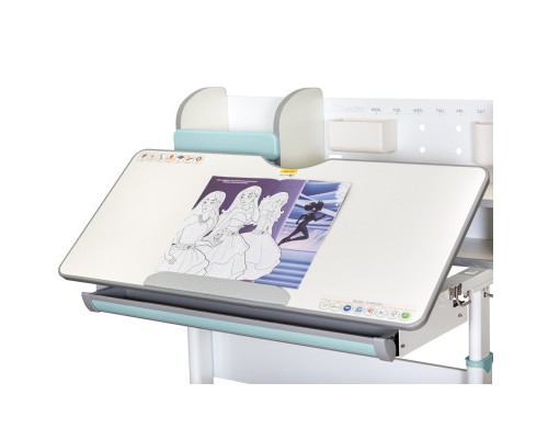 Парта Mealux Edmonton Multicolor BL з полицею (BD-610 W/МС + BL с полкой)