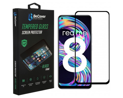 Скло захисне BeCover Realme 8 Black (706657)