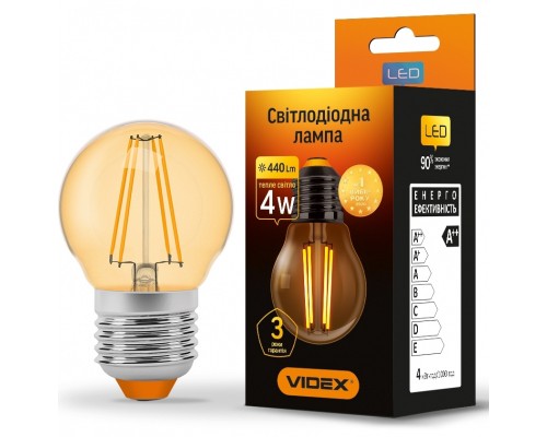 Лампочка TITANUM Filament G45 4W E27 2200K бронза (TLFG4504272A)