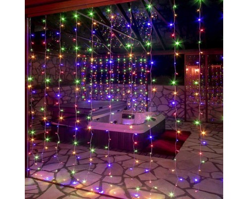 Гірлянда ColorWay штора водоспад 3x3м 300LED 220V кольорова (CW-GW-300L33VWFMC)
