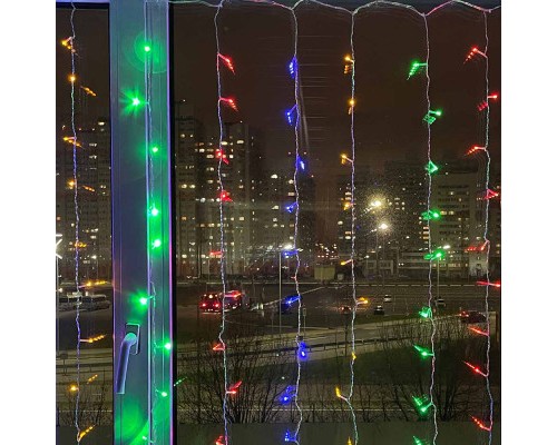 Гірлянда ColorWay штора водоспад 3x3м 300LED 220V кольорова (CW-GW-300L33VWFMC)