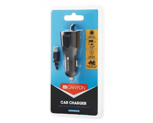 Зарядний пристрій Canyon C-031/US Universal 1xUSB car adapter (CNE-CCA031B-US)