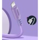 Дата кабель USB 2.0 AM to Lightning 1.0m soft silicone violet ColorWay (CW-CBUL044-PU)