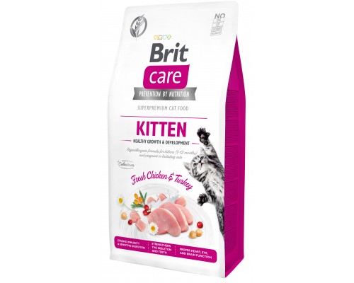 Сухий корм для кішок Brit Care Cat GF Kitten HGrowth and Development 7 кг (8595602540662)