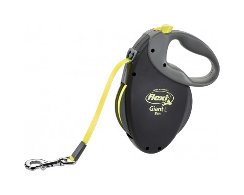 Повідок для собак Flexi Giant Neon L стрічка 8 м (чорний) (4000498015568)