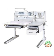 Парта Mealux Sherwood Energy стільниця біла/накладки на ніжках сір (BD-830 W/G Energy)