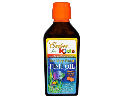 Жирні кислоти Carlson Риб'ячий Жир для Дітей зі Смаком Апельсина, The Very Finest (CAR-01653)